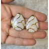 Pendientes concha blanco