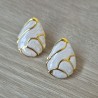 Pendientes concha blanco