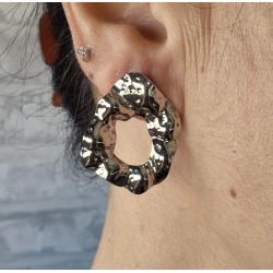 Pendientes circulo relieve