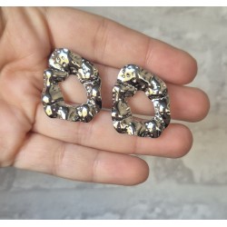 Pendientes circulo relieve