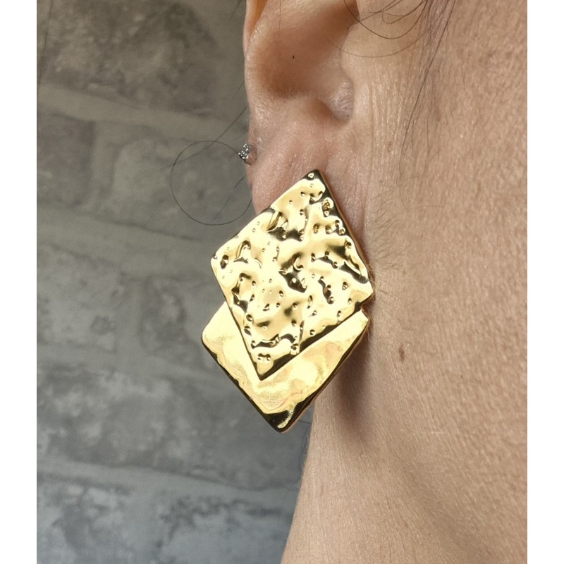 Pendientes doble cuadro