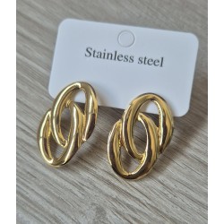 Pendientes doble ovalo