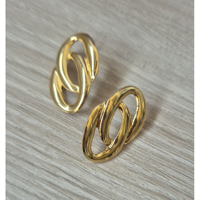 Pendientes doble ovalo