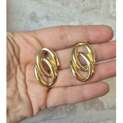Pendientes doble ovalo