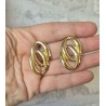 Pendientes doble ovalo