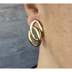 Pendientes doble ovalo