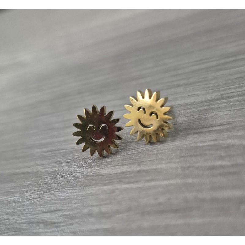 Pendientes sol sonriente