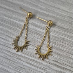 Pendientes sol cadena
