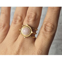 Anillo redondo piedra espejo