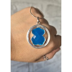 Collar oso azul