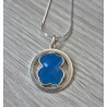 Collar oso azul