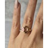 Anillo abierto gota rosa