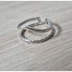 Anillo doble trenza