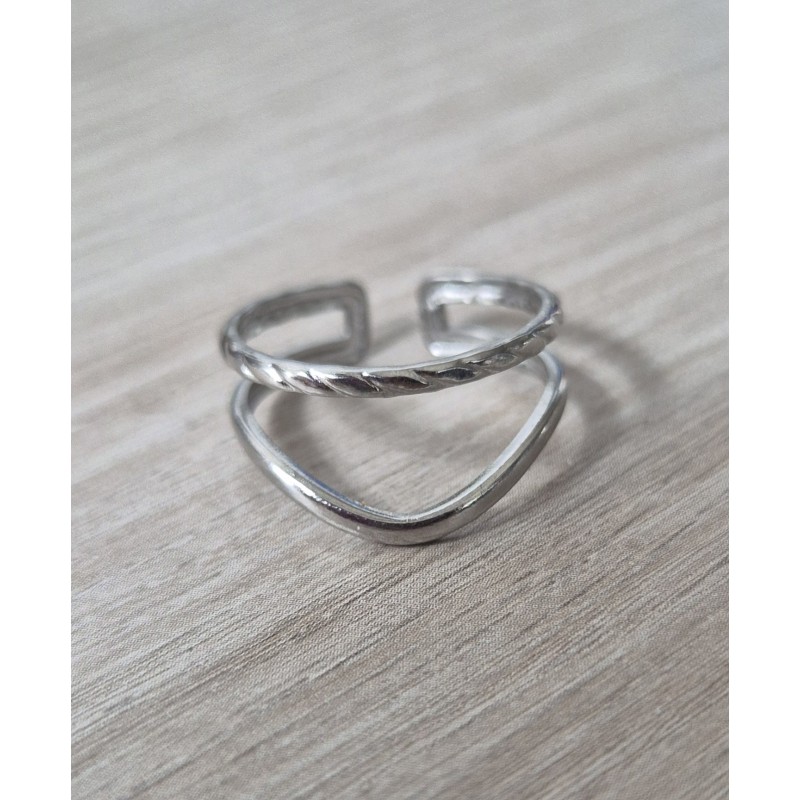 Anillo doble trenza
