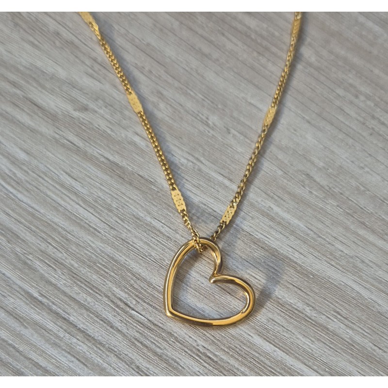 Collar amor cadena plana