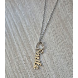 Collar letrero smile