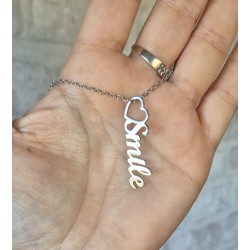 Collar letrero smile