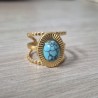 Anillo turquesa agrietada