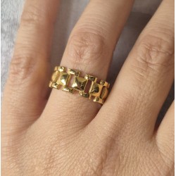 Anillo eslabón cuadrado