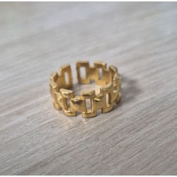 Anillo eslabón cuadrado