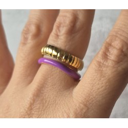 Anillo doble lila