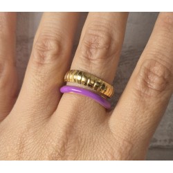 Anillo doble lila