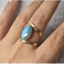 Anillo piedra mar