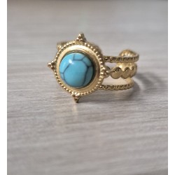 Anillo triple turquesa