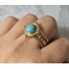 Anillo triple turquesa