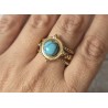 Anillo triple turquesa