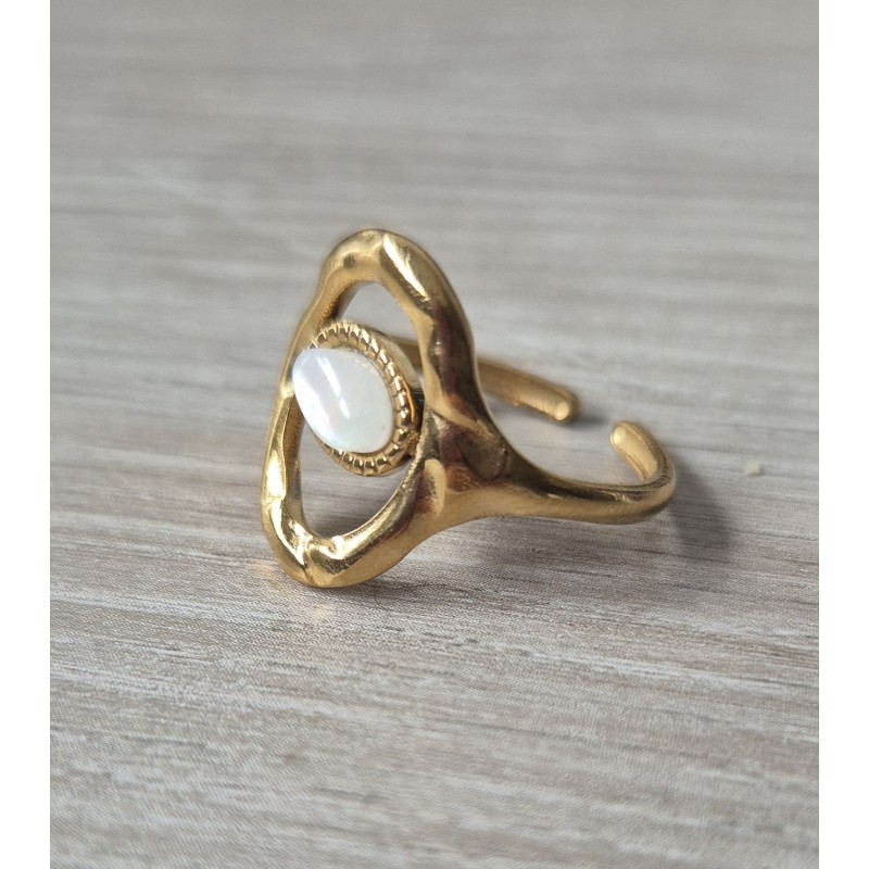 Anillo ovalado piedra