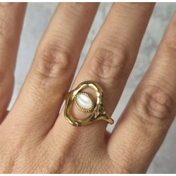 Anillo ovalado piedra