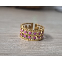 Anillo hoja morado