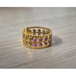 Anillo hoja morado