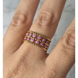 Anillo hoja morado
