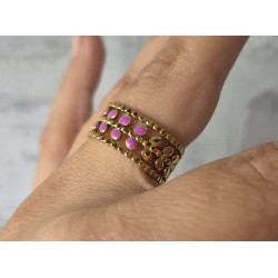 Anillo hoja morado