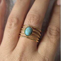 Anillo 4 turquesa