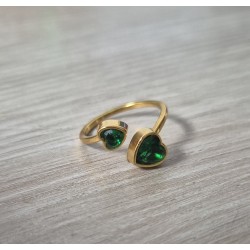 Anillo doble corazon