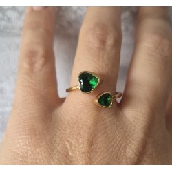 Anillo doble corazon