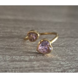 Anillo doble corazon