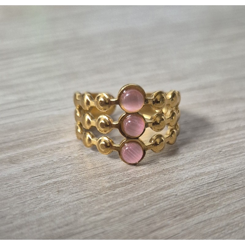 Anillo 3 rosa