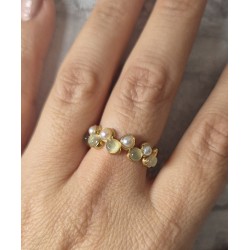 Anillo perlita verde