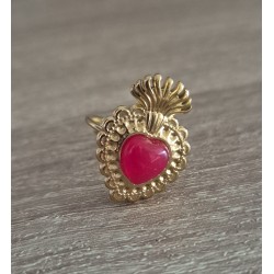 Anillo corazón coronado