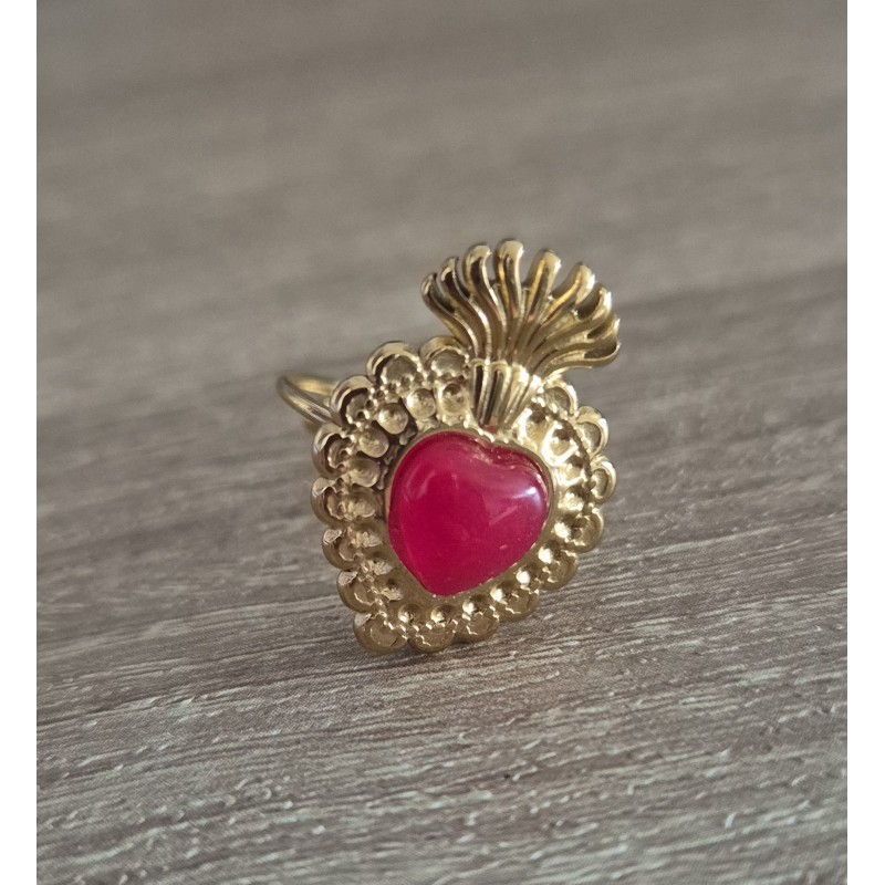 Anillo corazón coronado