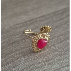 Anillo corazón coronado