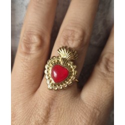 Anillo corazón coronado