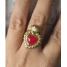 Anillo corazón coronado