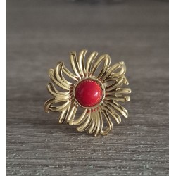 Anillo flor grande