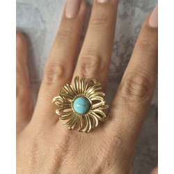 Anillo flor grande