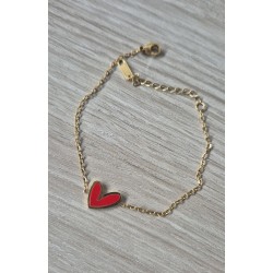 Pulsera corazón rojo